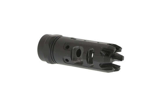 Strike Industries King Comp 556 flash hider features serrated teeth to reduce muzzle flash